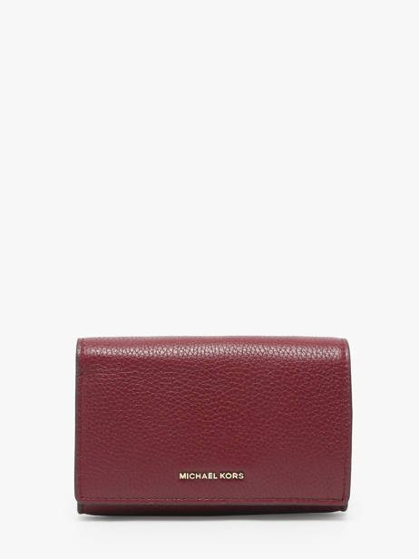 Portefeuille Leder Michael kors Rood jet set T5GJ6D9L